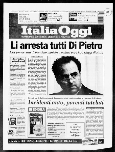 Italia oggi : quotidiano di economia finanza e politica